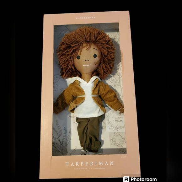 Harperiman Handmade Linen Doll 14" Petite Collection Ashton - Picture 1 of 8
